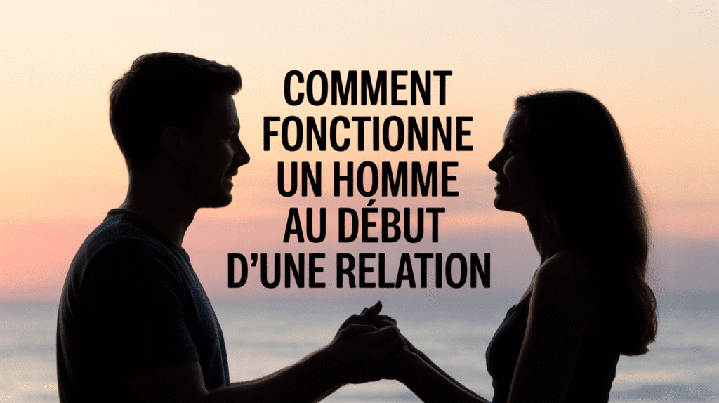 Silhouettes homme femme face à face, début de relation