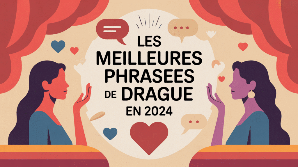 Silhouettes avec phrases de drague et étincelles romantiques