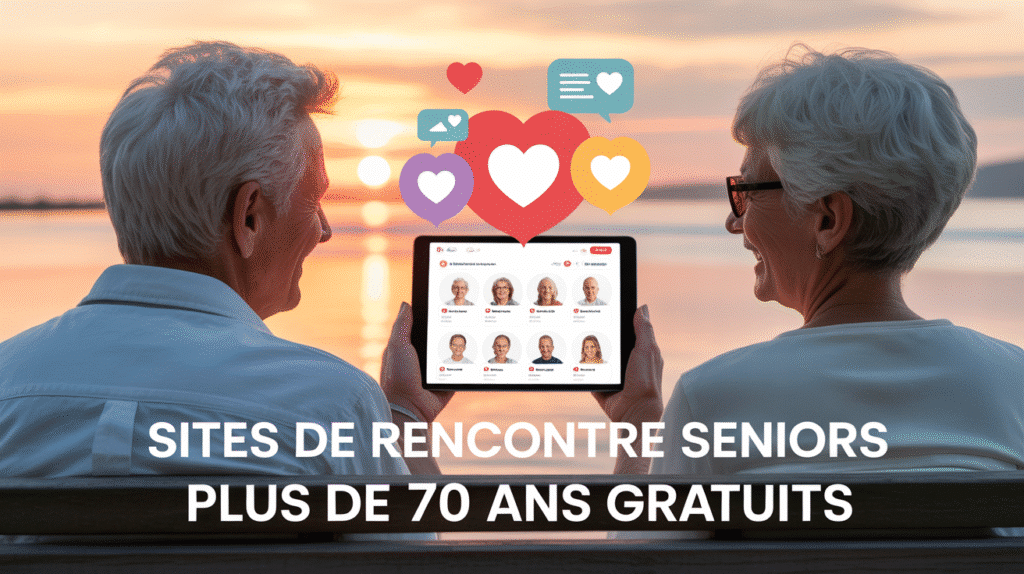 Seniors découvrant des sites de rencontre sur tablette