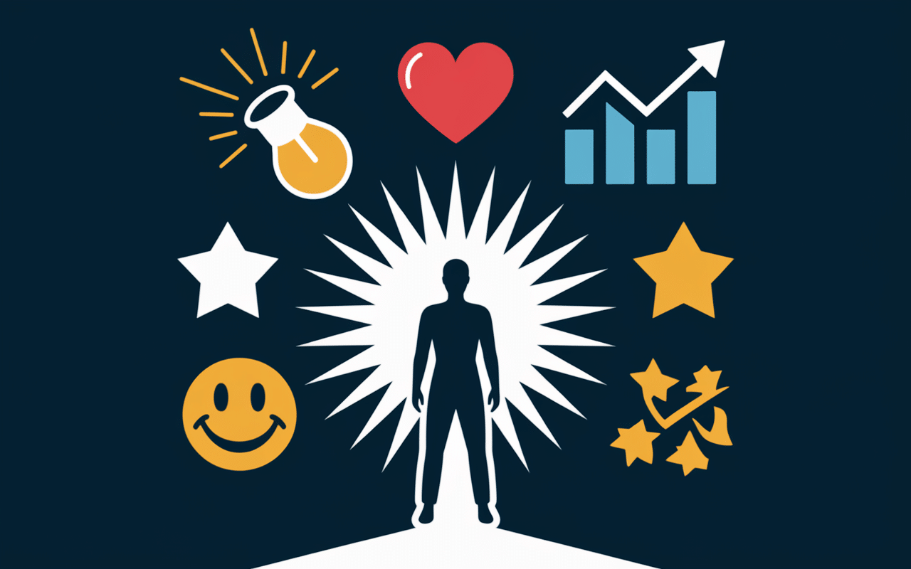 silhouette rayonnante réussite ai confiance en toi