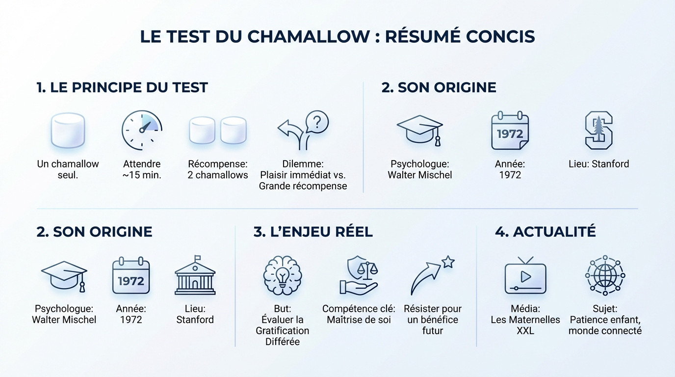 Enfant hésitant devant une guimauve illustrant le test de gratification différée