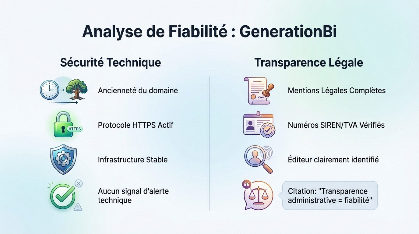 Analyse de la fiabilité technique et légale du site de rencontre GenerationBi